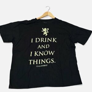 Game of Thrones "I Drink and I Know Things" HBO Show T-Shirt SZ 2XLarge RN#77272